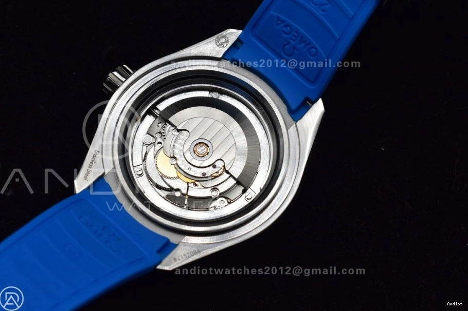 6000M Ceramic SS Black on 1:1 Bezel TF Blue Black Best Edition Deep A2824 Dial Ultra Seamaster Rubber Strap 1220